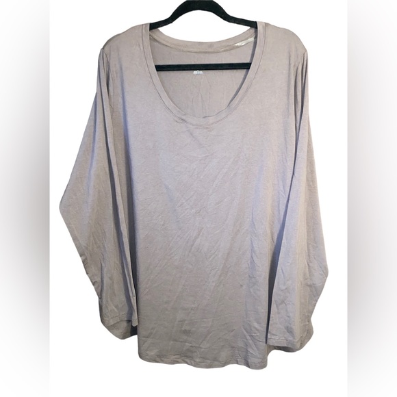 Ava & Viv™ Women's Plus Size Long Sleeve Relaxed T-Shirt Size 2X (20W/22W) Plum - Picture 6 of 10